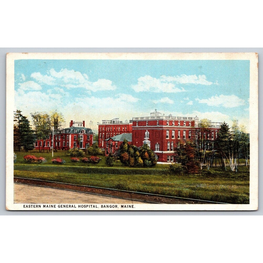 Eastern Maine General Hospital Bangor Maine ME Postcard Vintage White Border